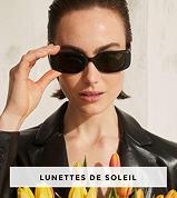 Femme portant des lunettes de soleil noir