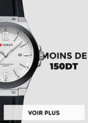 Montre homme noire fond clair à petit prix