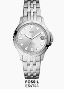 Montre argentée Fossil avec affichage de la date