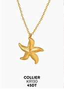 Collier doré étoile de mer élégant