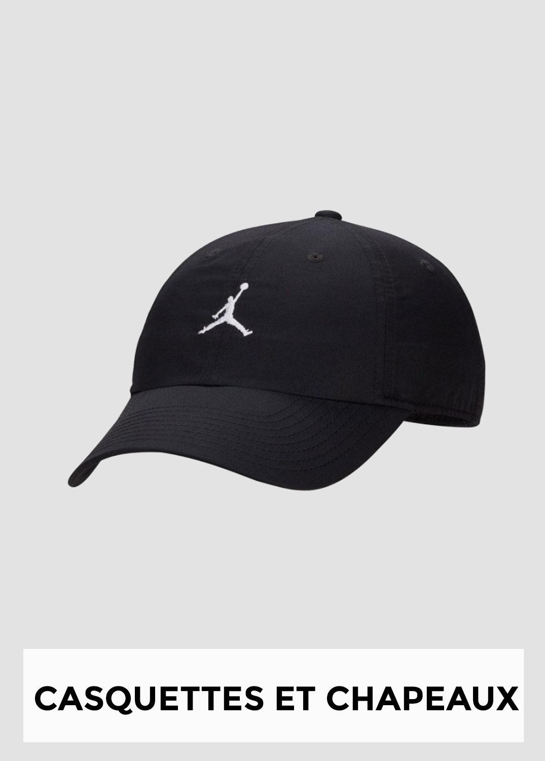 Casquette noire Jordan pour femme – accessoire de sport et lifestyle avec logo brodé blanc