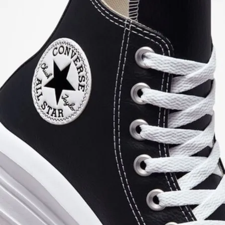 Converse – Chuck Taylor All Star Move Plateforme Cuir Noir - CONVERSE