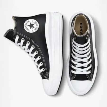 Converse – Chuck Taylor All Star Move Plateforme Cuir Noir - CONVERSE