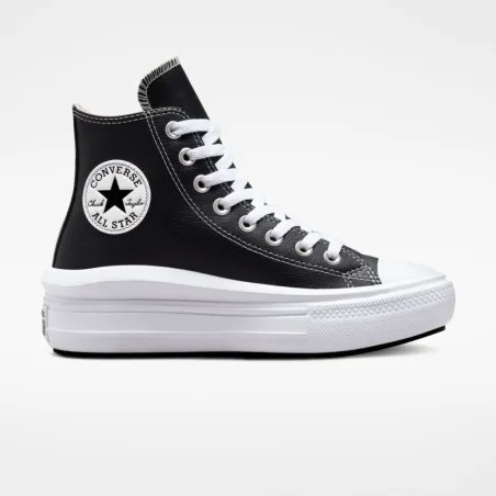 Converse – Chuck Taylor All Star Move Plateforme Cuir Noir - CONVERSE