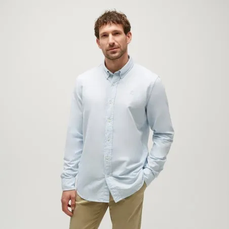 Timberland Homme – CHEMISE OXFORD GRISE À MANCHES LONGUES – Gris - TIMBERLAND
