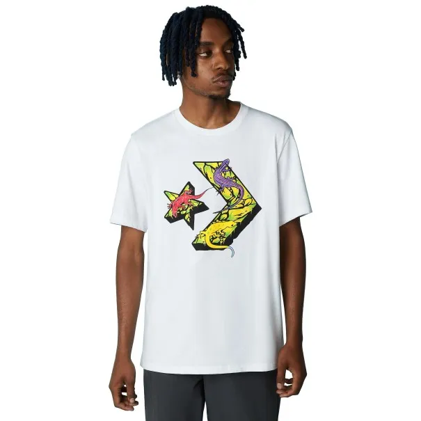 Converse Homme – T-shirt Converse Star Chevron Lizard Graphic – Blanc - CONVERSE