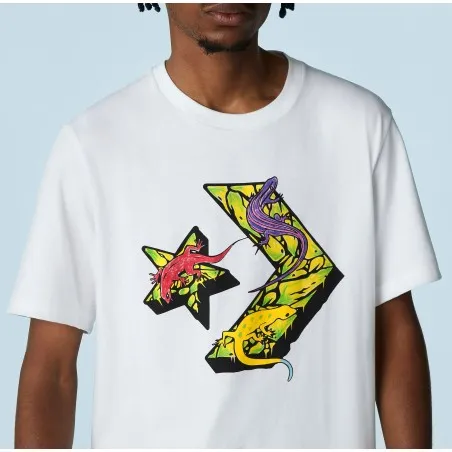 Converse Homme – T-shirt Converse Star Chevron Lizard Graphic – Blanc - CONVERSE