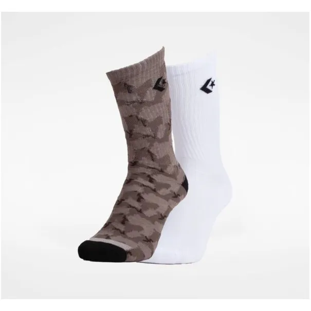 Converse – Lot de 2 Converse Crew Half Cushion – Camo Blanc - CONVERSE