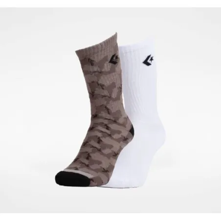 Converse – Lot de 2 Converse Crew Half Cushion – Camo Blanc - CONVERSE