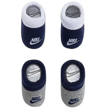 Nike Enfant -Chaussons bébé garçon Nike Futura (x2) – Blanc Bleu - NIKE