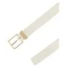 Tommy Jeans – Ceinture TH Monogram en cuir – Blanc Créme - TOMMY JEANS