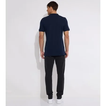 Tommy Jeans – T-shirt polo avec logo – Marine - TOMMY JEANS