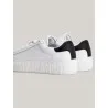 TOMMY JEANS – Baskets à semelle cupsole en cuir monochrome – Blanc - TOMMY JEANS