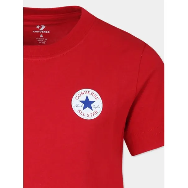 Converse – T-shirt enfant Converse Printed CTP – Rouge - NIKE