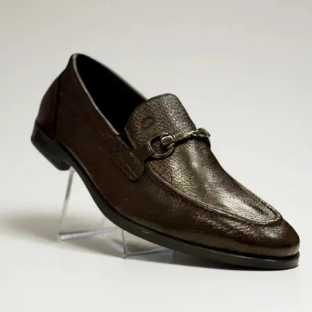 Chaussures homme en cuir – 8723 MARRON FALL - MAKEBA