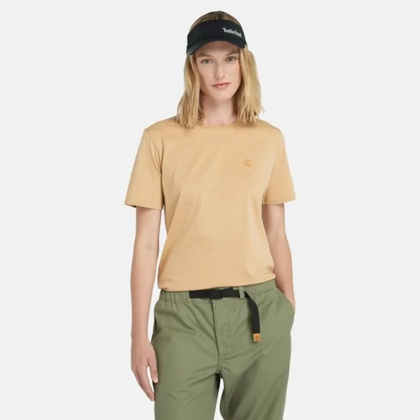 Timberland Femme – T-SHIRT TIMBERLAND À MANCHES COURTES – Bottes en blé clair - TIMBERLAND
