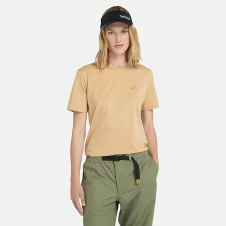 Timberland Femme – T-SHIRT TIMBERLAND À MANCHES COURTES – Bottes en blé clair - TIMBERLAND