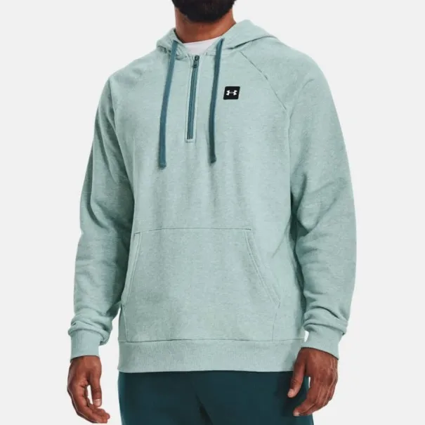 Sweatshirt  Homme RIVAL FLEECE 1/2 ZIP HD UNDER ARMOUR 1373371-177 - UNDER ARMOUR