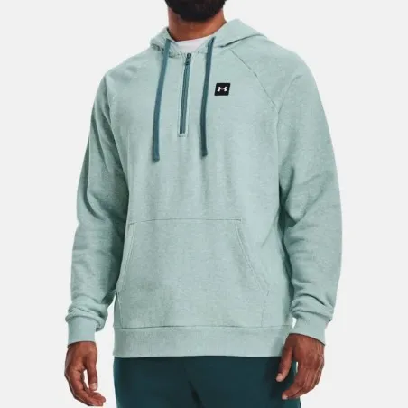 Sweatshirt  Homme RIVAL FLEECE 1/2 ZIP HD UNDER ARMOUR 1373371-177 - UNDER ARMOUR