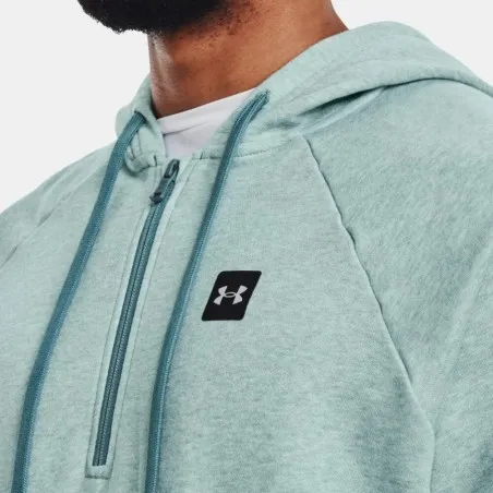 Sweatshirt  Homme RIVAL FLEECE 1/2 ZIP HD UNDER ARMOUR 1373371-177 - UNDER ARMOUR