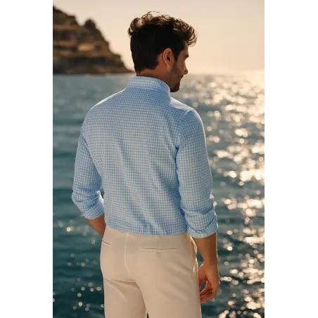 Chemise blanche à Rayures bleues - Angelo Ricci
