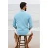 Chemise Homme Angelo Ricci Regular Fit en Oxford Uni - Bleu Azur - Angelo Ricci