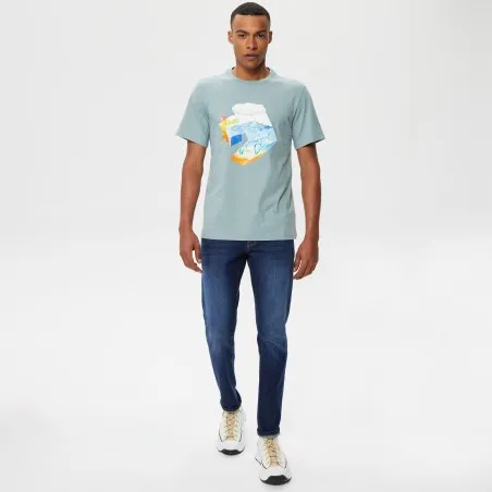 Converse Homme – T-shirt Étoile Chevron Océan – 10024746A03 - CONVERSE