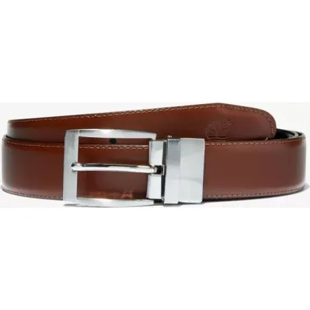Timberland Homme – Ceinture classique en cuir à boucle Rev de 35 – Marron - TIMBERLAND