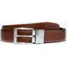 Timberland Homme – Ceinture classique en cuir à boucle Rev de 35 – Marron - TIMBERLAND
