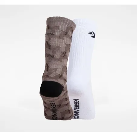 Converse – Lot de 2 Converse Camo Crew Half Cushion – Multi Camo/Noir + Blanc - CONVERSE