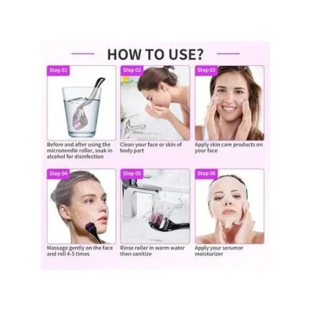 Derma Roller – Rouleau Massage Et Soins Visage 0,5 mm - DERMA