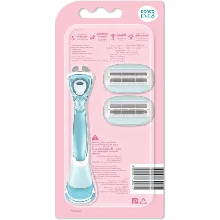 Dorco – Rasoir Pour Femme Dorco Eve 6 Manche + 2 Lames De Rechange - DORCO