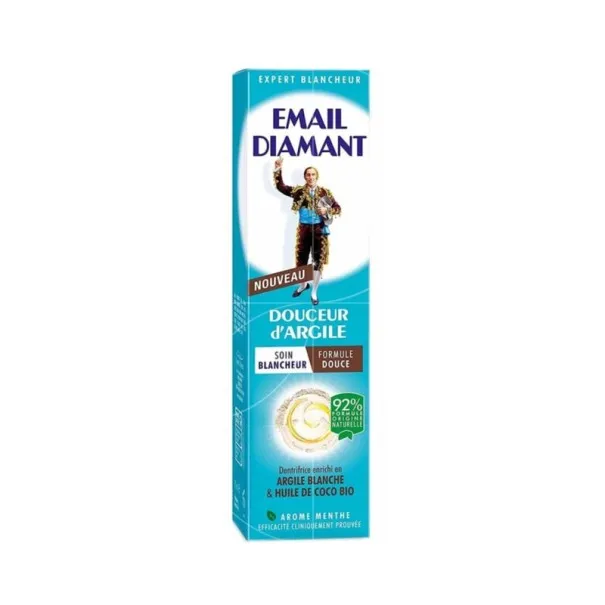 Email Diamant – Dentifrisse Douceur d’Argile Blanche et Huile de Coco 75 ml - EMAIL DIAMANT