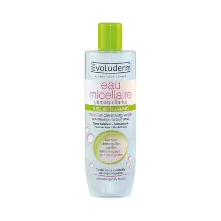 Evoluderm – Eau Micellaire Demaquillante Peaux Mixtes et Grasses 500 Ml - EVOLUDERM