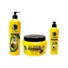 KeraGold – KeraGreen Pack Soin Cheveux Nutrition Avocat & Karité Shampoing 3en1 500Ml + Crème soin 200Ml + Masque 500Ml - KERAGO