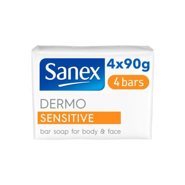 Sanex – Savon Dermo Sensitive Lot de 4 Barres Savon 90 g - SANEX