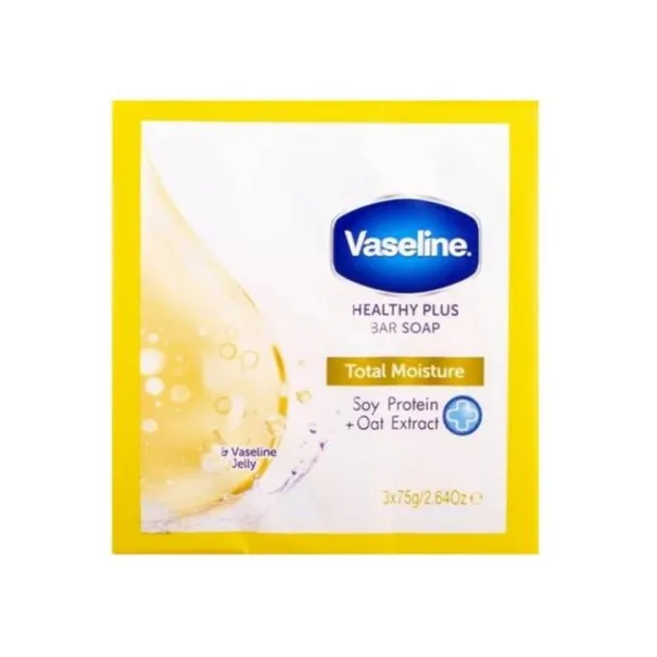 Vaseline – Pack 3 Savons Healthy Plus Total Moisture Aux Protéines De Soja Et À L’Extrait D’Avoine - 