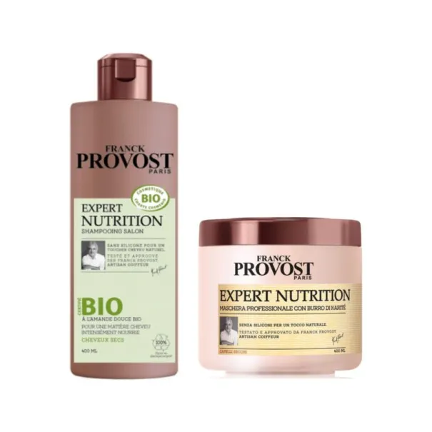 Franck Provost – Shampoing Cheveux Secs 400Ml + Masque Au Beurre De Karité Pour Cheveux Nourris 400 ml - FRANCK