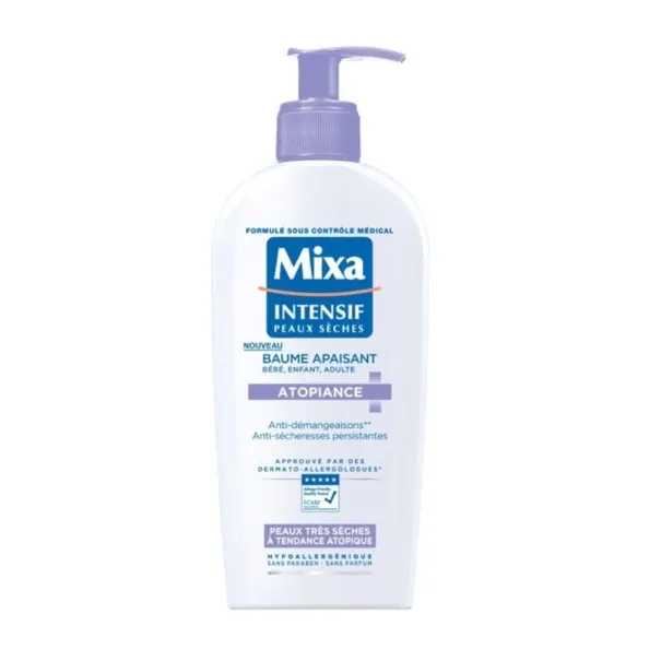 Lait de corps Hydratant MIXA BAUME APAISANT  Pour Peaux Tres Seches 400 ml - MIXA