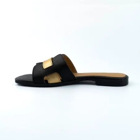 Mules Femmes BELTONI  ROSALIA NOIR DOREE - BELTONI