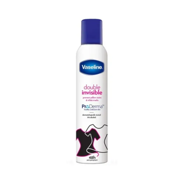 Déodorant Femme VASELINE  DOUBLE INVISIBLE 48 HEURES DE PROTECTION 250ML - 