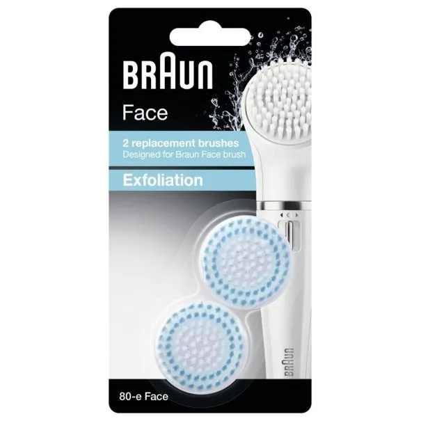 BRAUN - SE80-e Brosses Braun Face Exfoliation (Pack de 2) - BRAUN