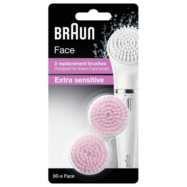 BRAUN - SE80-s Brosses Braun Face ultrasensible (Pack de 2) - BRAUN