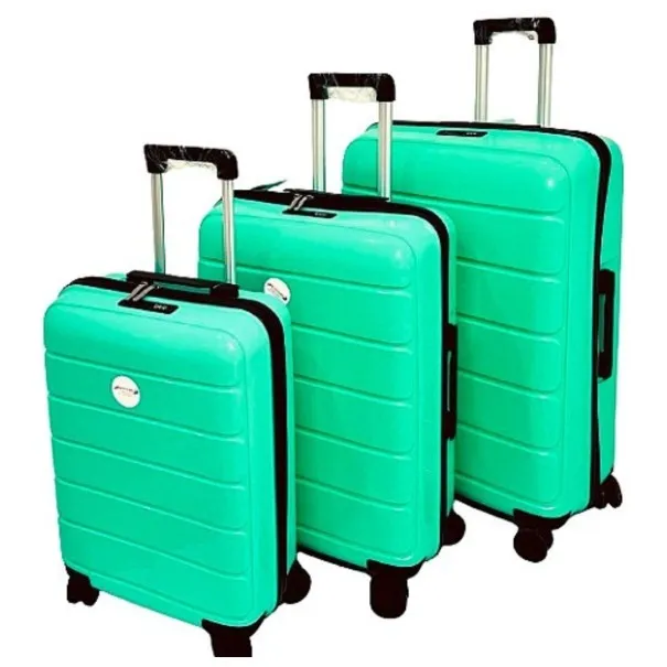 Valise new style bag  ENSEMBLE DE 3 VALISES INCASSABLE 4 ROUES - VERT FLUO - new style bag