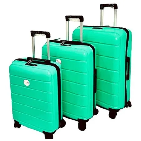 Valise new style bag  ENSEMBLE DE 3 VALISES INCASSABLE 4 ROUES - VERT FLUO - new style bag