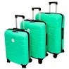 Valise new style bag  ENSEMBLE DE 3 VALISES INCASSABLE 4 ROUES - VERT FLUO - new style bag