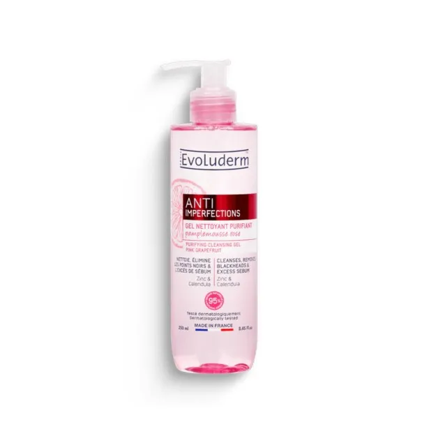 Evoluderm – Gel Nettoyant Purifiant Anti-Imperfections 250Ml - EVOLUDERM