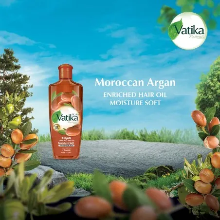 Vatika – Huile Capillaire Enrichie En Argan 200Ml - VATIKA