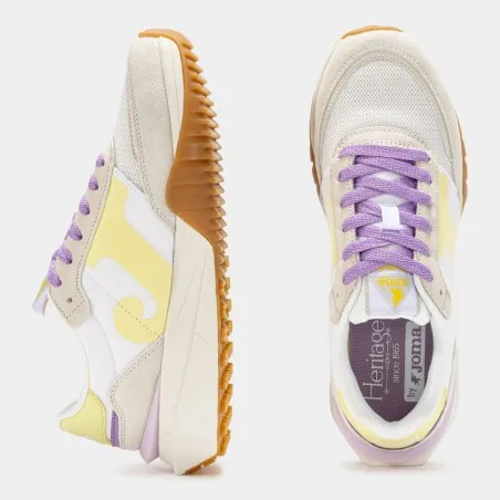Basket Casual Femme C.501 LADY 2516 BLANC JAUNE - JOMA