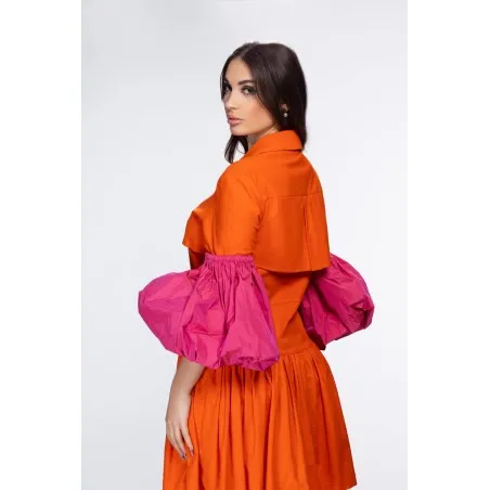 Robe Allium Orange/Rose - Tresors de mimi